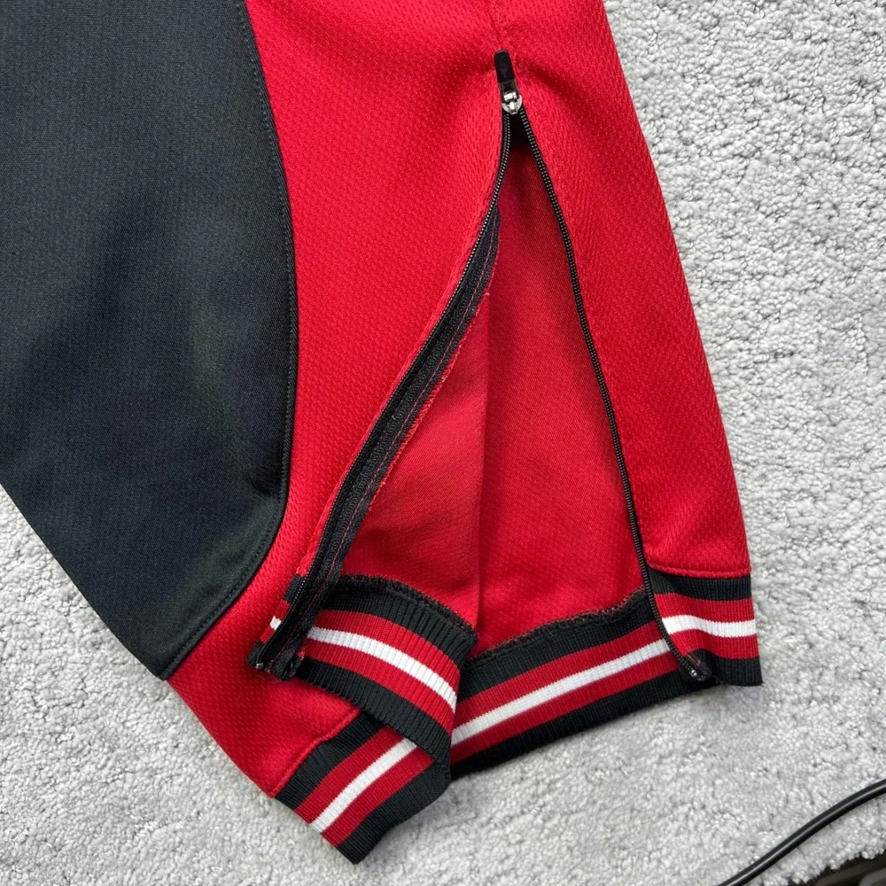 Y2k Jordan Track Pants Mens Large Red Black Jumpman Basketball Jogger Ankle Zip